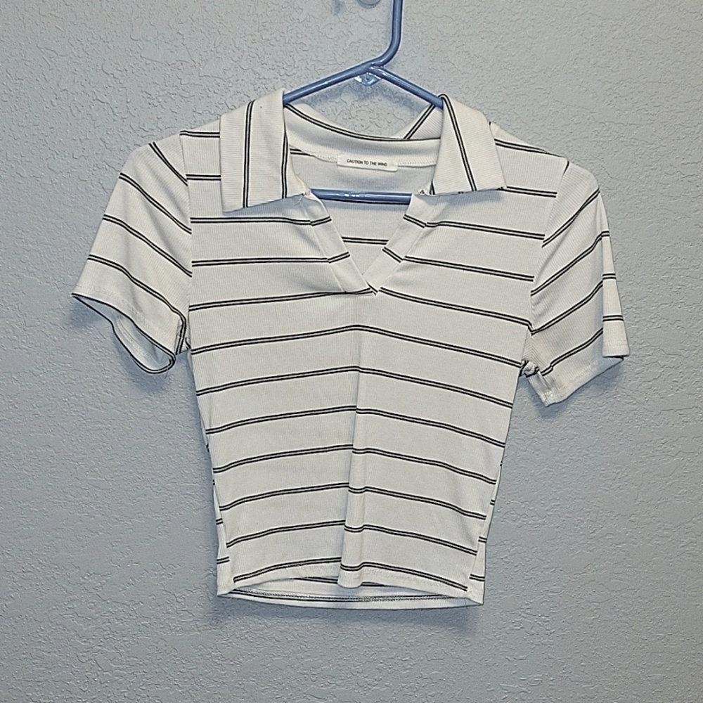 striped crop top from caution to the wind